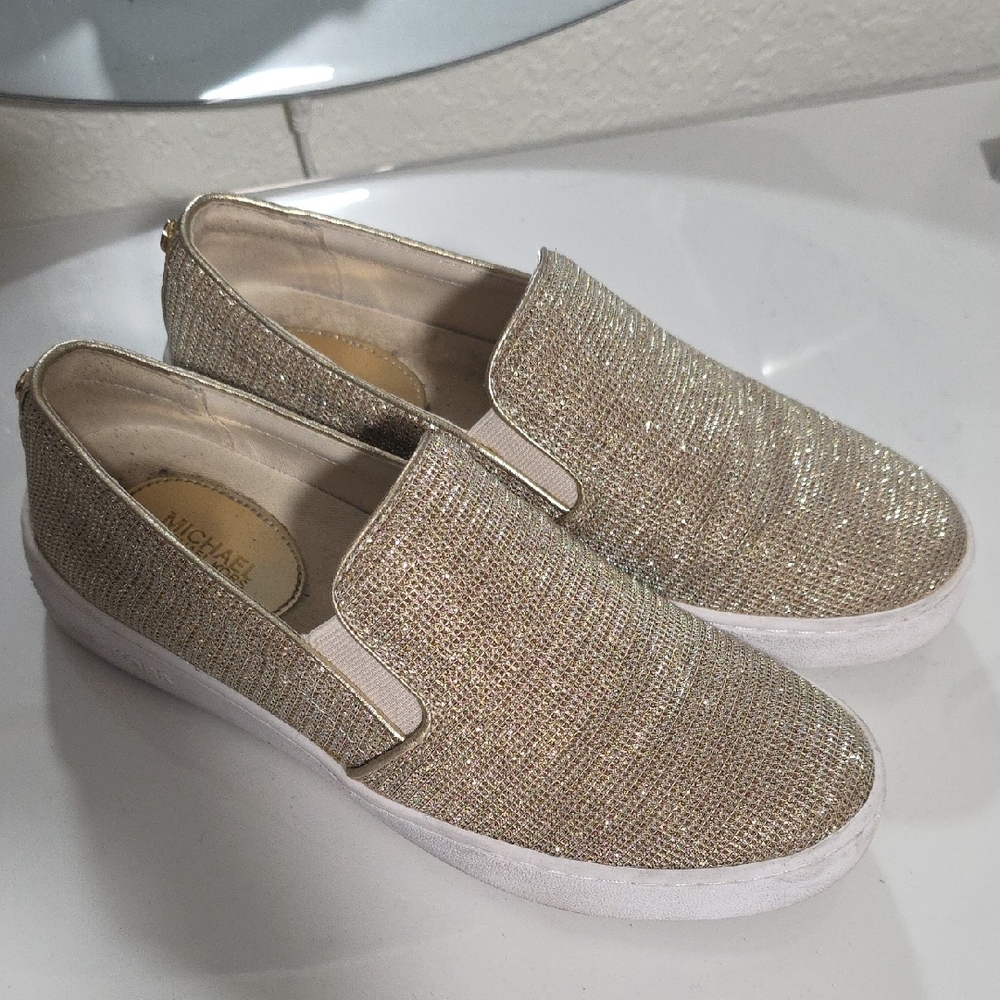 Michael Kors Glittering Gold Women's Slip-On Sneakers